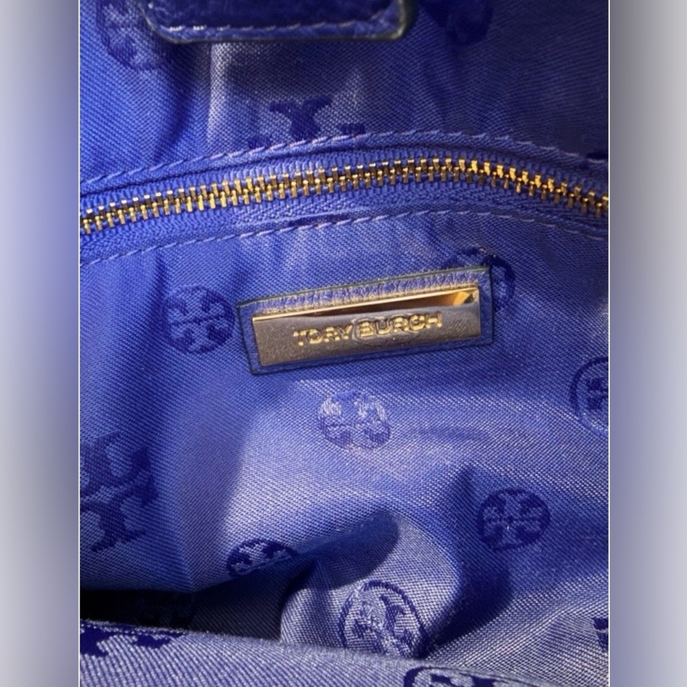 Tory Burch Cobalt Blue Leather Shoulder Bag - Picture 7 of 12